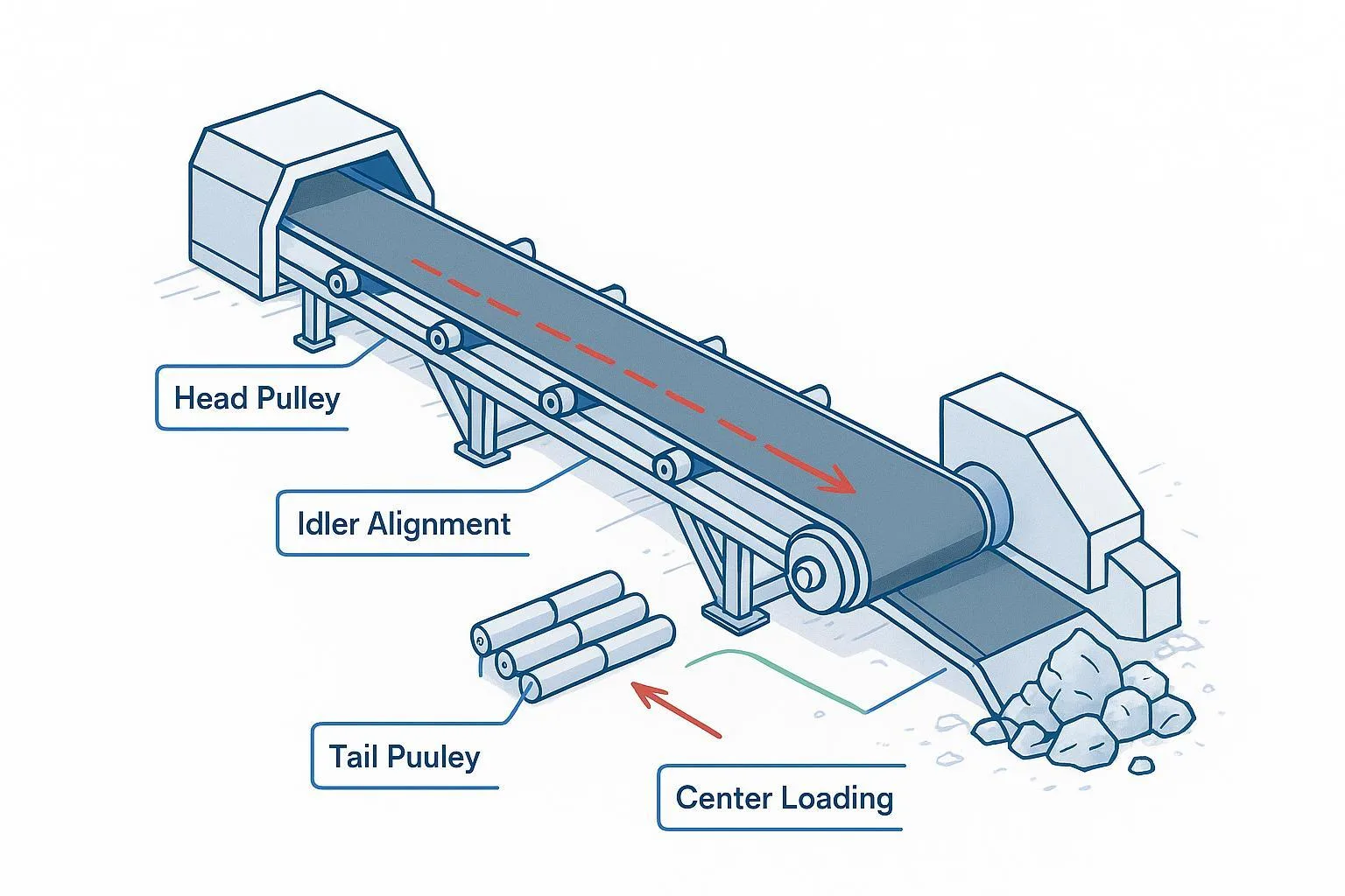How to Fix Conveyor Belt Misalignment (Mistracking)